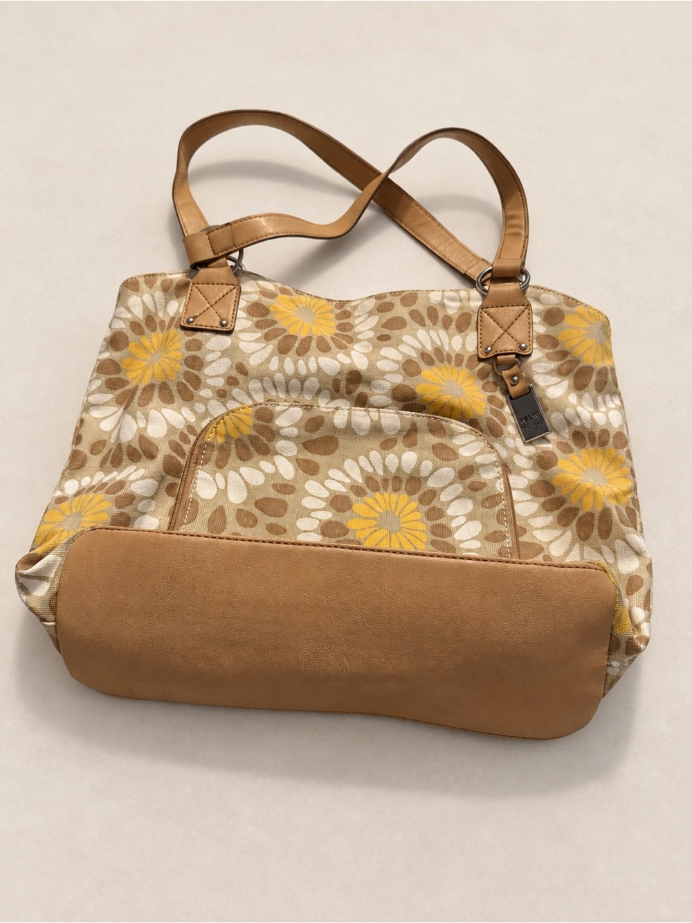Relic Brown and Yellow Floral Canvas Tote